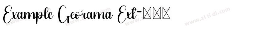 Example Georama Ext字体转换